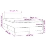vidaXL Posteľ boxsping s matracom a LED tmavosivá 120x200 cm látka – Obrázok 8