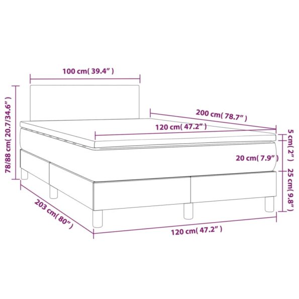 VXL8720287365068_g_en_hd_6.jpg vidaXL Posteľ boxsping s matracom a LED tmavosivá 120x200 cm látka – Obrázok 8