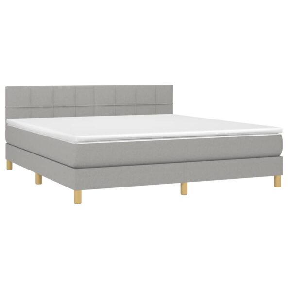 VXL8720287372578_g_en_hd_1.jpg vidaXL Posteľ boxsping s matracom a LED bledosivá 180x200 cm látka – Obrázok 3
