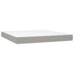 vidaXL Posteľ boxsping s matracom a LED bledosivá 180x200 cm látka – Obrázok 6