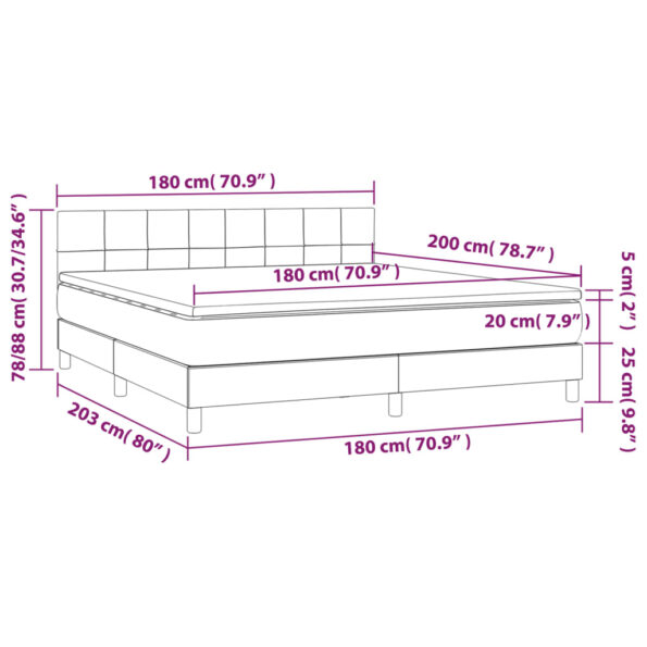 VXL8720287372578_g_en_hd_6.jpg vidaXL Posteľ boxsping s matracom a LED bledosivá 180x200 cm látka – Obrázok 8