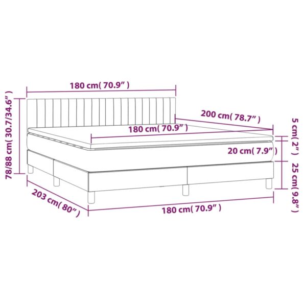 VXL8720287374176_g_en_hd_6.jpg vidaXL Posteľ boxsping s matracom a LED bledosivá 180x200 cm látka – Obrázok 8