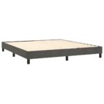 vidaXL Posteľ boxsping s matracom a LED tmavosivá 180x200 cm zamat – Obrázok 5