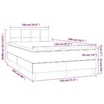 vidaXL Posteľ boxsping s matracom a LED čierna 120x200 cm zamat – Obrázok 8