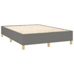 vidaXL Posteľ boxsping s matracom a LED tmavosivá 140x200 cm látka – Obrázok 5