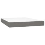 vidaXL Posteľ boxsping s matracom a LED tmavosivá 140x200 cm látka – Obrázok 6