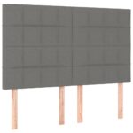 vidaXL Posteľ boxsping s matracom a LED tmavosivá 140x200 cm látka – Obrázok 7