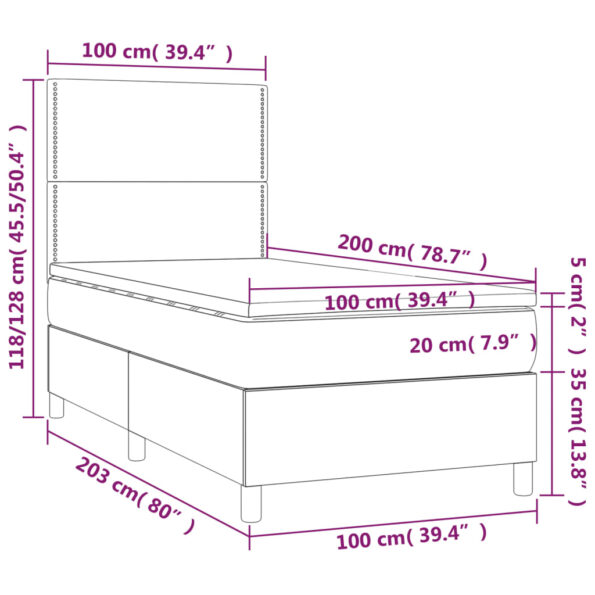 VXL8720287395713_g_en_hd_6.jpg vidaXL Posteľ boxsping s matracom a LED bledosivá 100x200 cm zamat – Obrázok 8