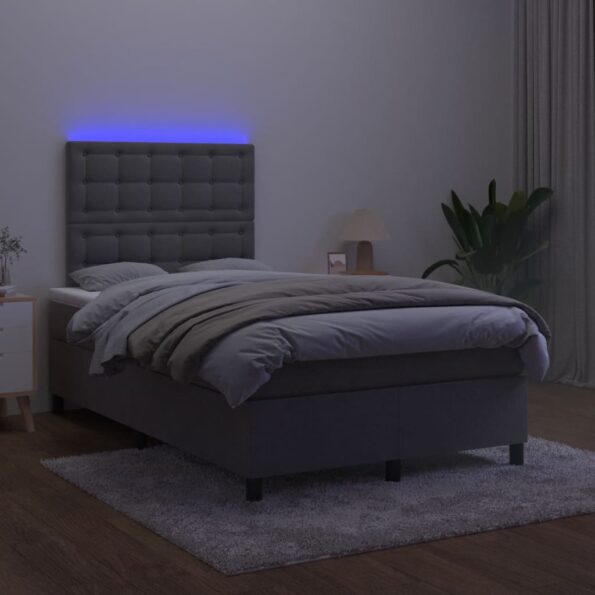 VXL8720287398783_g_en_hd_2.jpg vidaXL Posteľ boxsping s matracom a LED tmavosivá 120x200 cm zamat – Obrázok 4
