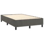 vidaXL Posteľ boxsping s matracom a LED tmavosivá 120x200 cm zamat – Obrázok 5