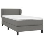 vidaXL Boxspring posteľ s matracom tmavosivá 100x200 cm látka – Obrázok 3