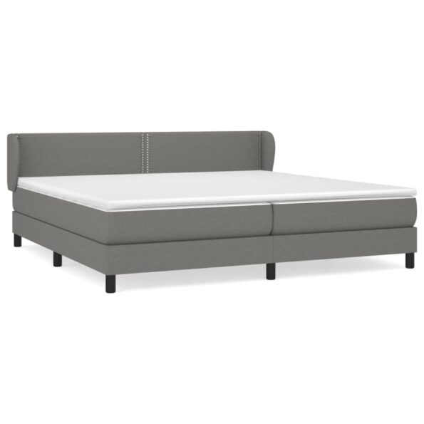VXL8720287400660_a_en_hd_1.jpg vidaXL Boxspring posteľ s matracom tmavosivá 200x200 cm látka – Obrázok 2