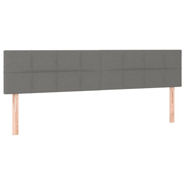 vidaXL Boxspring posteľ s matracom tmavosivá 200x200 cm látka – Obrázok 6