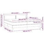 vidaXL Boxspring posteľ s matracom tmavosivá 200x200 cm látka – Obrázok 7