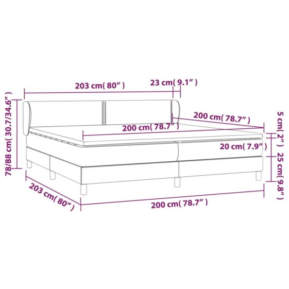 VXL8720287406266_g_en_hd_5.jpg vidaXL Boxspring posteľ s matracom tmavosivá 200x200 cm látka – Obrázok 7
