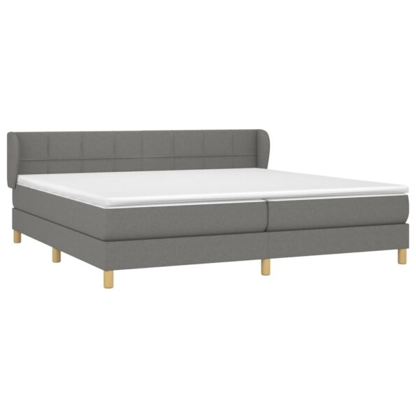 VXL8720287407065_g_en_hd_1.jpg vidaXL Boxspring posteľ s matracom tmavosivá 200x200 cm látka – Obrázok 3