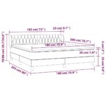 vidaXL Boxspring posteľ s matracom bledosivá 180x200 cm látka – Obrázok 7