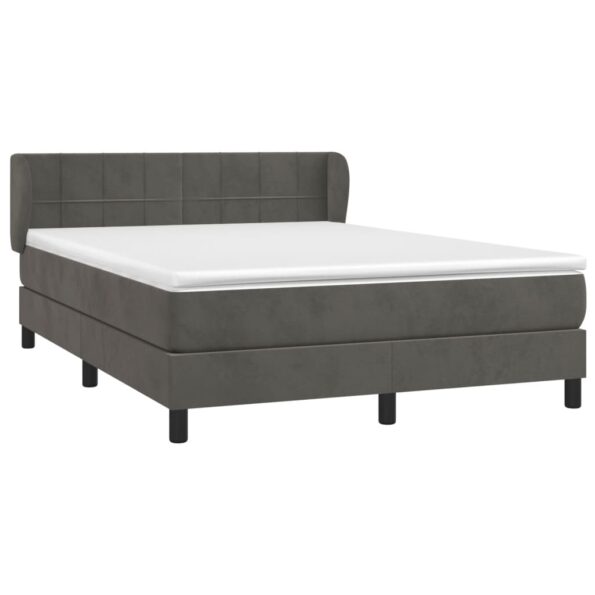 VXL8720287413707_g_en_hd_1.jpg vidaXL Posteľný rám boxspring s matracom tmavosivý 140x200 cm zamat – Obrázok 3