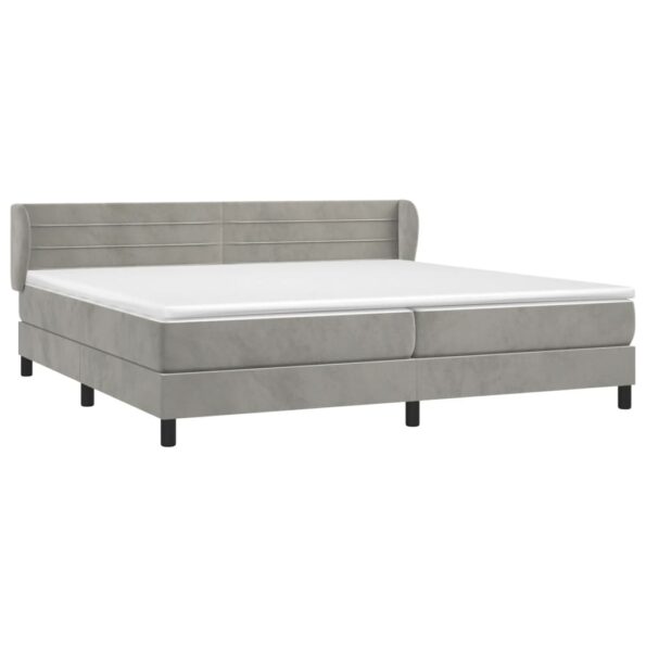 VXL8720287414476_g_en_hd_1.jpg vidaXL Posteľný rám boxsping s matracom bledosivý 200x200 cm zamat – Obrázok 3