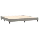vidaXL Posteľný rám boxsping s matracom bledosivý 200x200 cm zamat – Obrázok 4