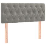 vidaXL Posteľný rám boxsping s matracom bledosivý 90x190 cm zamat – Obrázok 6