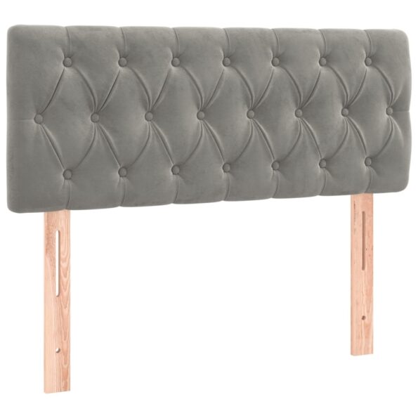 vidaXL Posteľný rám boxsping s matracom bledosivý 90x190 cm zamat – Obrázok 6