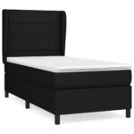vidaXL Boxspring posteľ s matracom čierna 100x200 cm látka – Obrázok 2