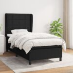 vidaXL Boxspring posteľ s matracom čierna 100x200 cm látka