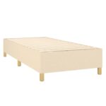 vidaXL Posteľný rám boxspring s matracom krémový 90x190 cm látka – Obrázok 4