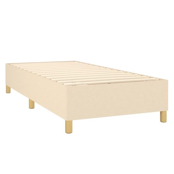 vidaXL Posteľný rám boxspring s matracom krémový 90x190 cm látka – Obrázok 4