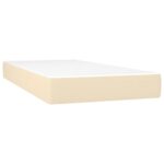 vidaXL Posteľný rám boxspring s matracom krémový 90x190 cm látka – Obrázok 5
