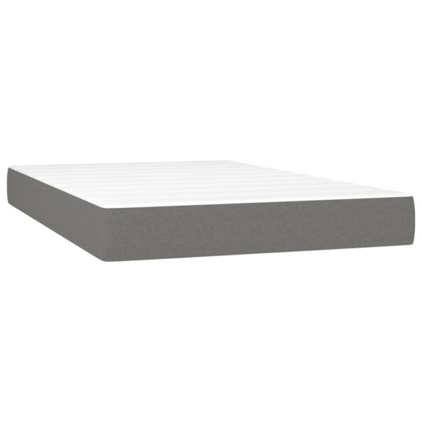 vidaXL Boxspring posteľ s matracom tmavosivý 120x200 cm látka – Obrázok 5