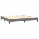 vidaXL Boxspring posteľ s matracom tmavosivá 200x200 cm látka – Obrázok 4