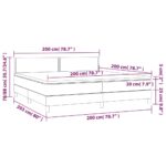 vidaXL Boxspring posteľ s matracom tmavosivá 200x200 cm látka – Obrázok 7