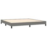 vidaXL Boxspring posteľ s matracom tmavosivá 200x200 cm látka – Obrázok 4