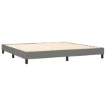 vidaXL Boxspring posteľ s matracom tmavosivá 200x200 cm látka – Obrázok 4