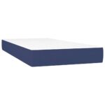 vidaXL Posteľný rám boxspring s matracom modrý 90x200 cm látka – Obrázok 5