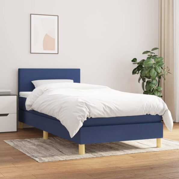VXL8720287450955_m_en_hd_1.jpg vidaXL Posteľný rám boxspring s matracom modrý 90x200 cm látka – Obrázok 1