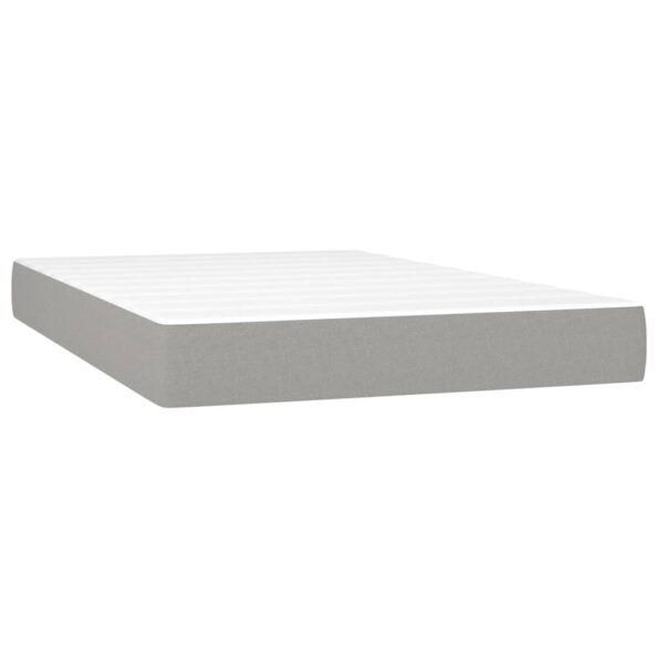vidaXL Boxspring posteľ s matracom bledosivá 120x200 cm látka – Obrázok 5