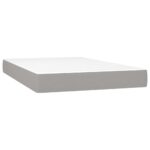 vidaXL Boxspring posteľ s matracom bledosivá 120x200 cm látka – Obrázok 5