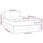 vidaXL Boxspring posteľ s matracom bledosivá 120x200 cm látka – Obrázok 7