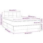 vidaXL Boxspring posteľ s matracom bledosivá 120x200 cm látka – Obrázok 7