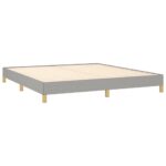 vidaXL Boxspring posteľ s matracom bledosivá 180x200 cm látka – Obrázok 4