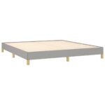 vidaXL Boxspring posteľ s matracom bledosivá 180x200 cm látka – Obrázok 4