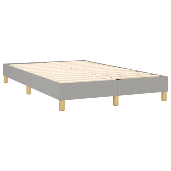 vidaXL Boxspring posteľ s matracom bledosivá 120x200 cm látka – Obrázok 4
