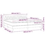 vidaXL Boxspring posteľ s matracom tmavosivá 200x200 cm látka – Obrázok 7