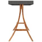 vidaXL Hojdacia posteľ a baldachýn smrekový masív s teakovým povrchom – Obrázok 6