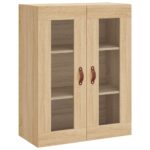 vidaXL Nástenná TV skrinka dub sonoma 69,5x34x90 cm – Obrázok 2