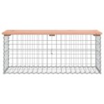 vidaXL Záhradná lavica gabiónový dizajn 103x44x42 cm masívny douglas – Obrázok 3