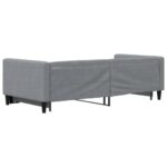vidaXL Denná posteľ s rozkladacou posteľou bledosivá 90x200 cm látka – Obrázok 5